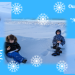 Outdoor journalling on A Day in the Life of a Mouse (winter edition) while sitting outside in the snow!