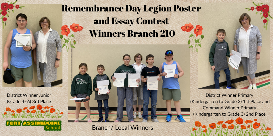 Reemembrance Day Contest Winners